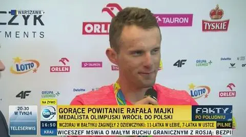 Majka przywitany w Polsce. "Należy mi się ten medal"