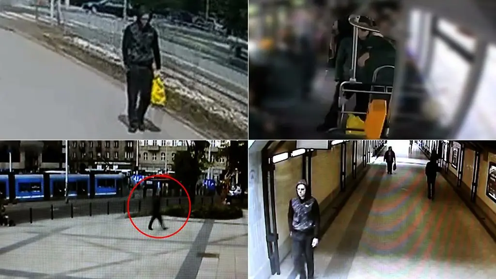 To on podłożył bombę w autobusie. Film z monitoringu