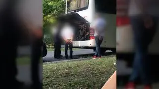 Popsuty autokar stanął na jednym z parkingów w Niemczech 
