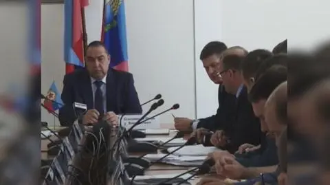 Przywódca Igor Płotnicki na naradzie z urzędnikami