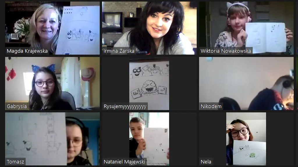Magda Krajewska i Irmina Żarska spotkały się na lekcji online