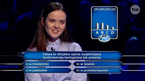 W "Milionerach" pytanie za dwa tysiące złotych, które podzieliło publiczność