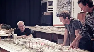 Frank Gehry, Mark Zuckerberg i współpracownik architekta, Craig Webb