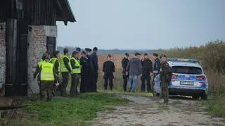 Miejsce znalezienia rosyjskiego drona w miejscowości Korsze