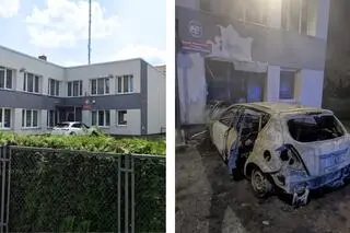 Ktoś podpalił radiowóz 