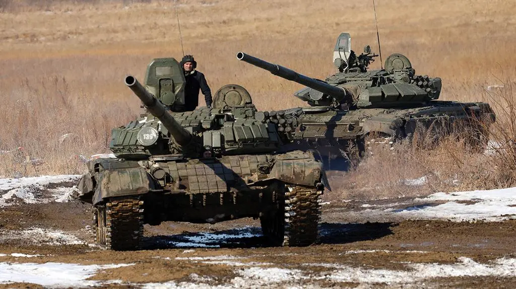 Rosyjskie czołgi T-72. Zdjęcie ilustracyjne 