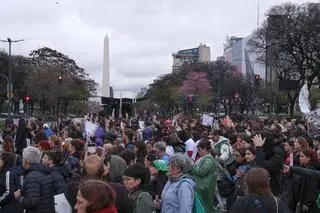 Demonstracja w Buenos Aires przeciwko przemocy wobec kobiety w Argentynie