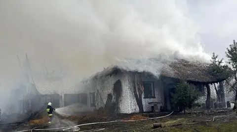 Pożar restauracji w Łodziskach pod Ostrołęką