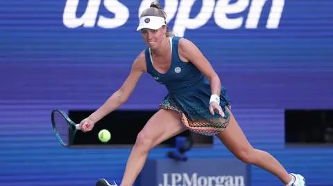 Magdalena Fręch w meczu z Coco Gauff w 3. rundzie US Open