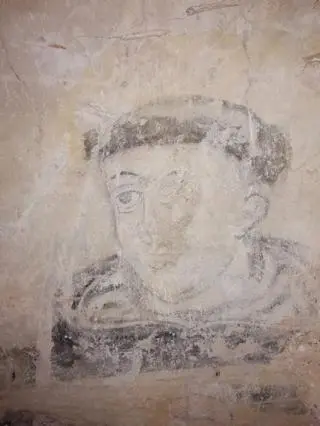 Wizerunek mnicha ukryty był pod tynkiem