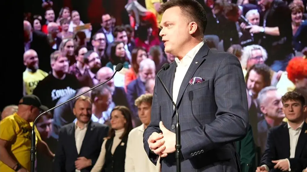 Szymon Hołownia w czasie konwencji Polski 2050 