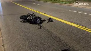 Motocykl został kompletnie zniszczony