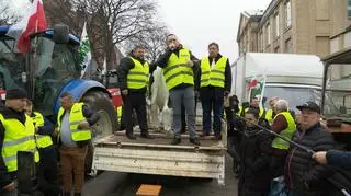 Protestujący w Szczecinie