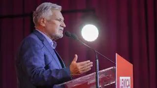 Aleksander Kwaśniewski na kongresie Lewicy