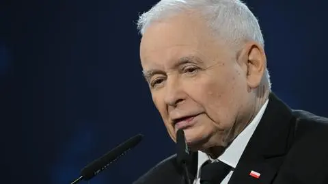 Prezes PiS Jarosław Kaczyński podczas spotkania w Siedlcach