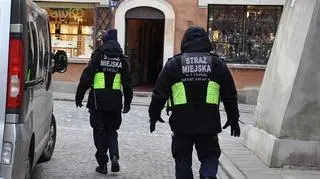 Strażnicy miejscy na warszawskiej Starówce
