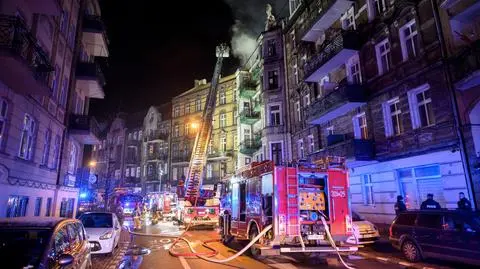 Pożar kamienicy w centrum Poznania
