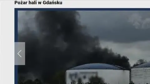 Pożar hali w Gdańsku