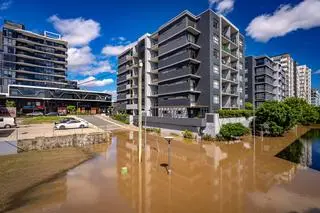 Brisbane w Australii po ulewach