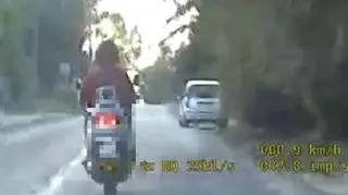 Policyjny pościg za motocyklistą 