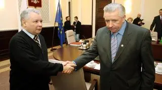 Jarosław Kaczyński i Andrzej Lepper. Zdjęcie z 2007 roku