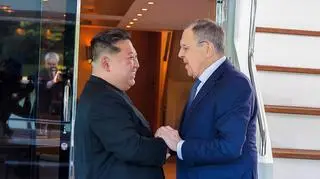 Kim Dzong Un i Siergiej Ławrow