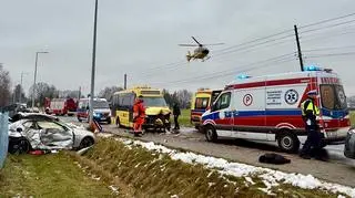 Zderzenie samochodu osobowego z autobusem w Mysłowicach