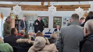 20 lutego 2025 roku, wieś Narty. Spotkanie w sprawie wysychającego jeziora Świętajno Narckie