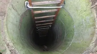 Kot wpadł do ośmiometrowej studni