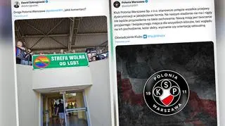 Władze klubu Polonia Warszawa reagują na homofobiczny wywieszony na stadionie