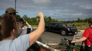 Protest przy okazji wizyty Trumpa w placówce