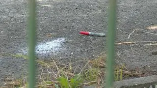 Przez ogrodzenie przerzucono race
