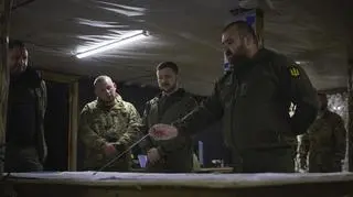 Spotkanie prezydenta prezydenta Ukrainy Wołodymyra Zełenskiego z wojskowymi