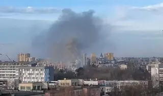 Pożar budynku w Białymstoku