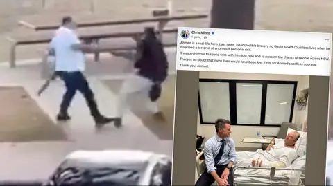 Chris Minns odwiedził w szpitalu rannego Ahmeda al-Ahmeda, który obezwładnił napastnika strzelaniny 