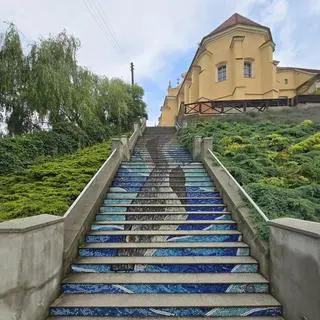 Mozaikowe schody w Pyzdrach