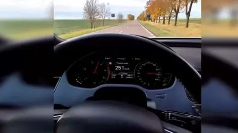 Kierowca jechał z prędkością ponad 250 km/h