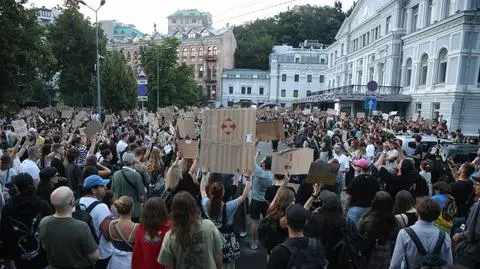 Protest w Kijowie przeciwko likwidacji autonomii organów antykorupcyjnych