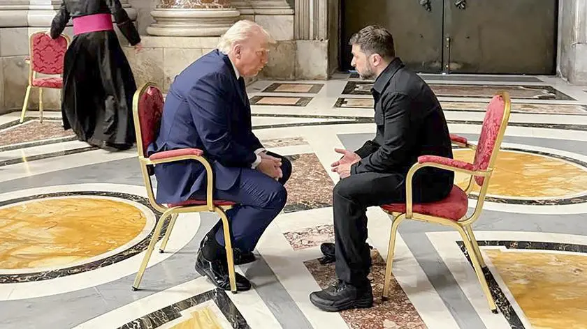 Zełenski spotkał się z Trumpem w Rzymie