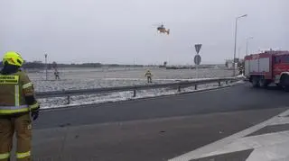 W akcji ratowniczej uczestniczył śmigłowiec LPR