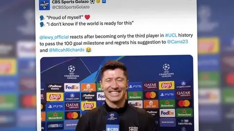 "Jest! Polska! Legenda!". Lewandowski nie mógł powstrzymać śmiechu