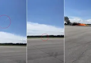 Nagranie z momentu katastrofy samolotu