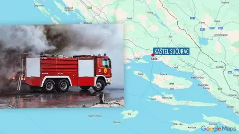 Ogień szaleje w okolicach Splitu, ranny strażak