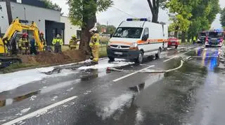 Koparka uszkodziła gazociąg 