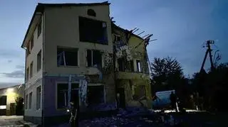 Uszkodzony budynek w miejscowości Malechów  