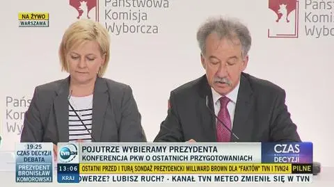 Konferencja prasowa Państwowej Komisji Wyborczej