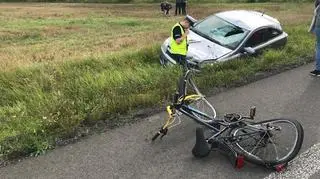Potrącenie rowerzystki pod Bełchatowem 