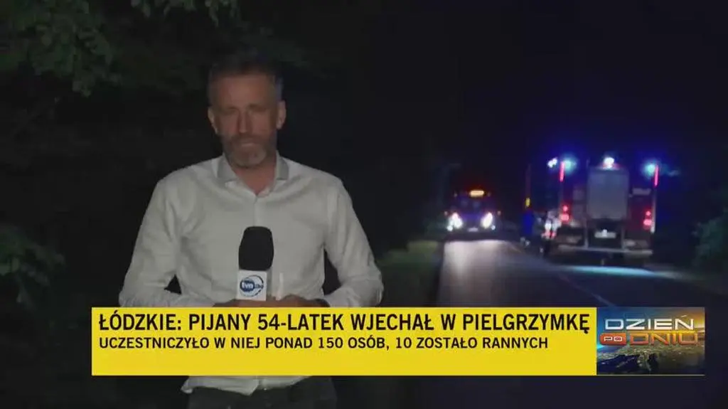 Samochód wjechał w grupę pielgrzymów - relacja Pawła Łukasika