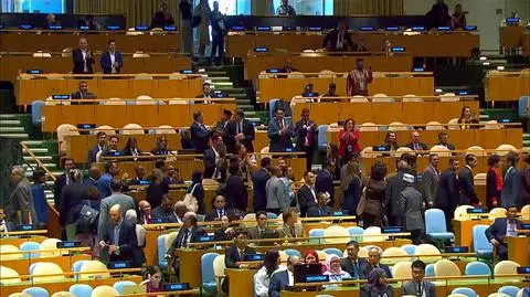 Netanjahu przemawia na forum ONZ. Ludzie wychodzą z sali