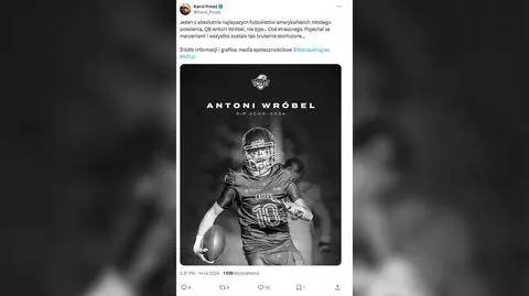Nie żyje Antoni Wróbel. 18-letni futbolista zginął w wypadku w USA